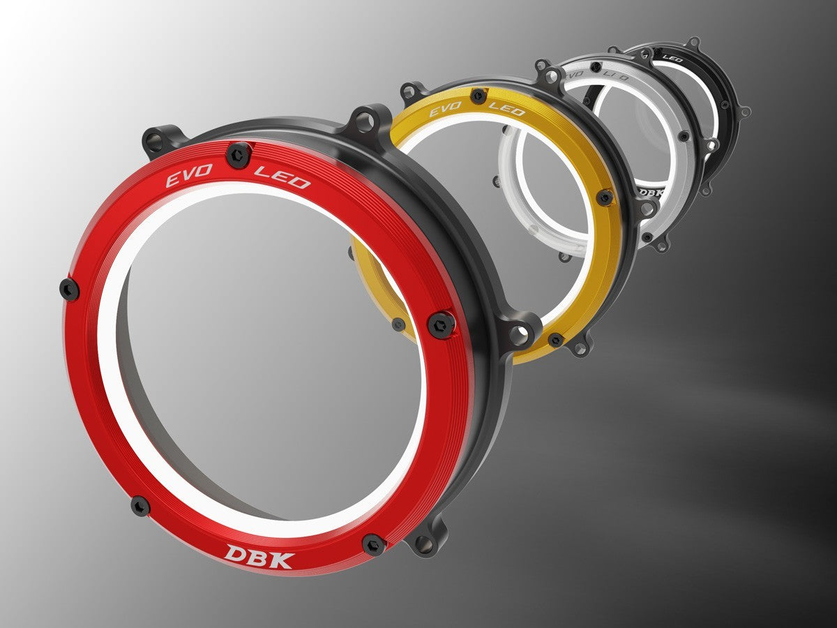 DBK DUCABIKE CC1199L02 Ducati Panigale / Streetfighter V2 Clear Clutch Cover "Evo LED" – Accessories in the Motoraider Motorcycle Aftermarket Accessories and Parts Online Shop