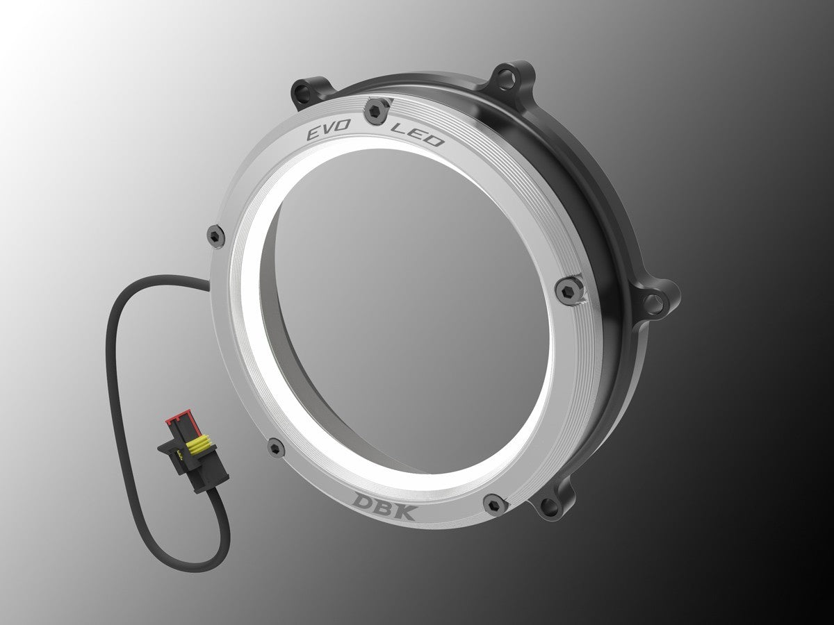 DBK DUCABIKE CC1199L02 Ducati Panigale / Streetfighter V2 Clear Clutch Cover "Evo LED" – Accessories in the Motoraider Motorcycle Aftermarket Accessories and Parts Online Shop