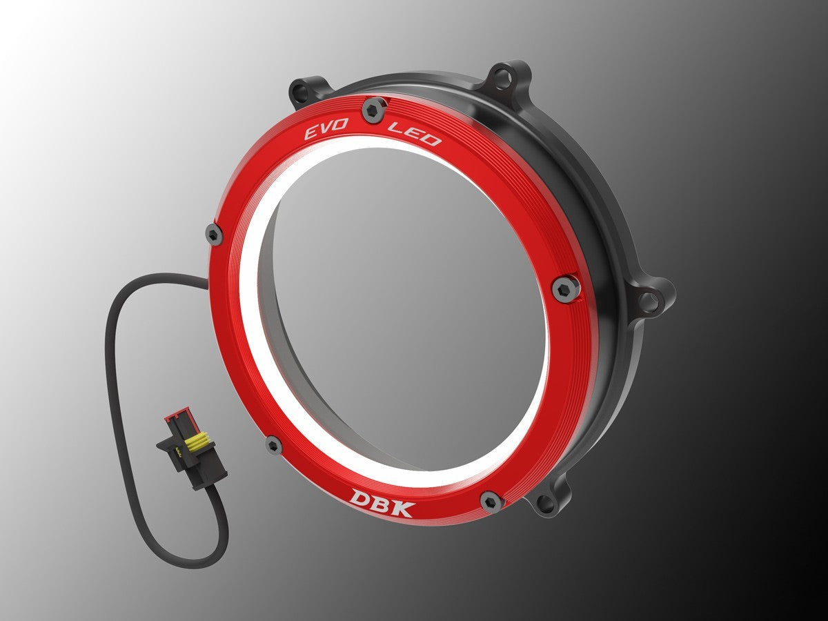 DBK DUCABIKE CC1199L02 Ducati Panigale / Streetfighter V2 Clear Clutch Cover "Evo LED" – Accessories in the Motoraider Motorcycle Aftermarket Accessories and Parts Online Shop