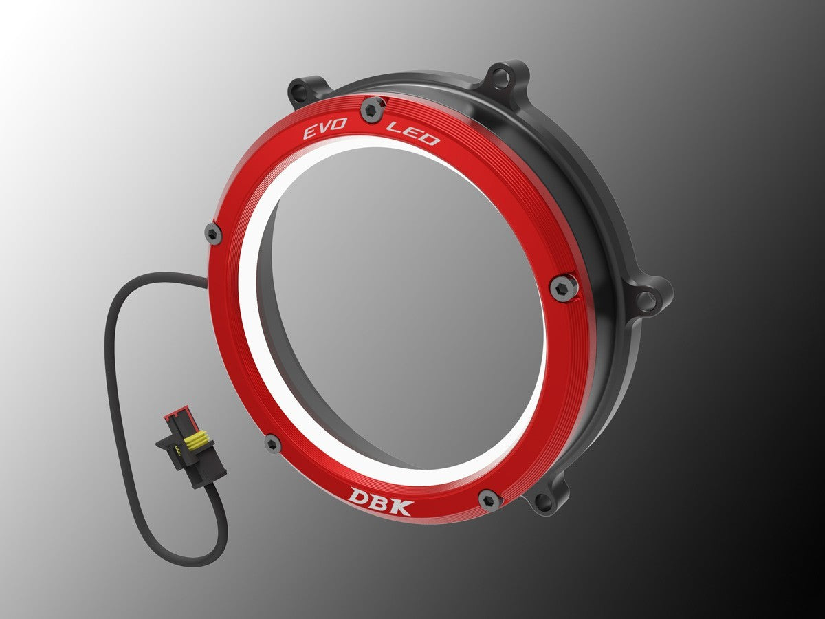 DBK DUCABIKE CC1199L02 Ducati Panigale / Streetfighter V2 Clear Clutch Cover "Evo LED" – Accessories in the Motoraider Motorcycle Aftermarket Accessories and Parts Online Shop