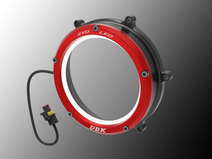DBK DUCABIKE CC1199L02 Ducati Panigale / Streetfighter V2 Clear Clutch Cover "Evo LED" – Accessories in the Motoraider Motorcycle Aftermarket Accessories and Parts Online Shop