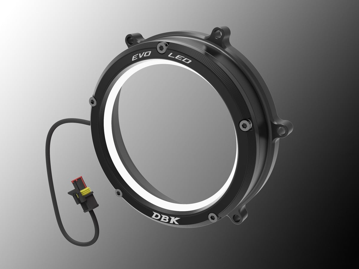 DBK DUCABIKE CC1199L02 Ducati Panigale / Streetfighter V2 Clear Clutch Cover "Evo LED" – Accessories in the Motoraider Motorcycle Aftermarket Accessories and Parts Online Shop