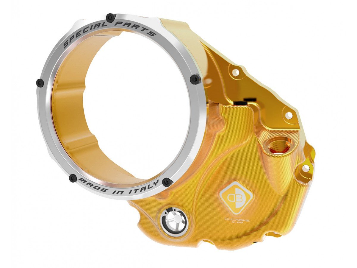 CCDV05 - DUCABIKE Ducati Oil Bath Clear Clutch Cover "3D Evo" – Accessories in the Motoraider Motorcycle Aftermarket Accessories and Parts Online Shop