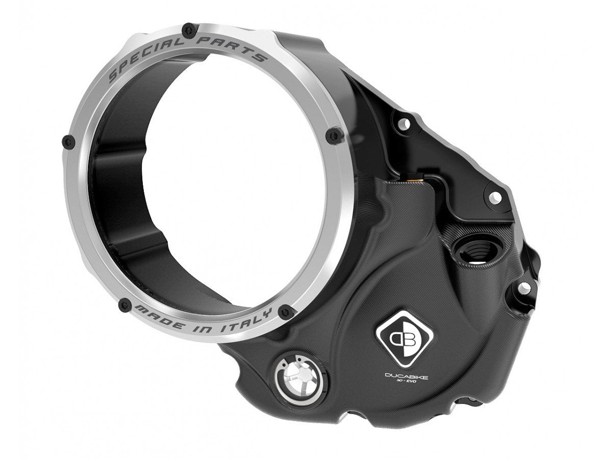 CCDV05 - DUCABIKE Ducati Oil Bath Clear Clutch Cover "3D Evo" – Accessories in the Motoraider Motorcycle Aftermarket Accessories and Parts Online Shop