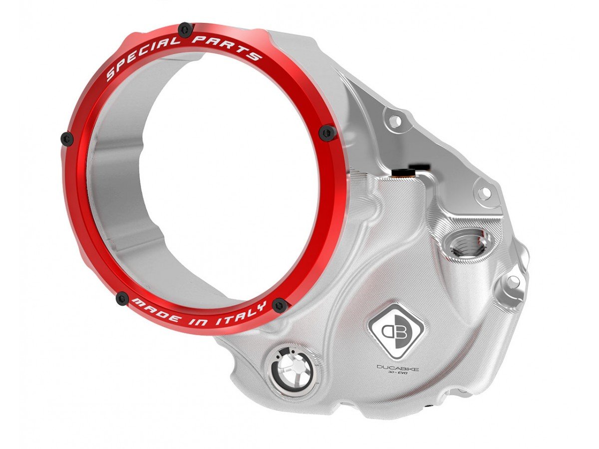 CCDV05 - DUCABIKE Ducati Oil Bath Clear Clutch Cover "3D Evo" – Accessories in the Motoraider Motorcycle Aftermarket Accessories and Parts Online Shop