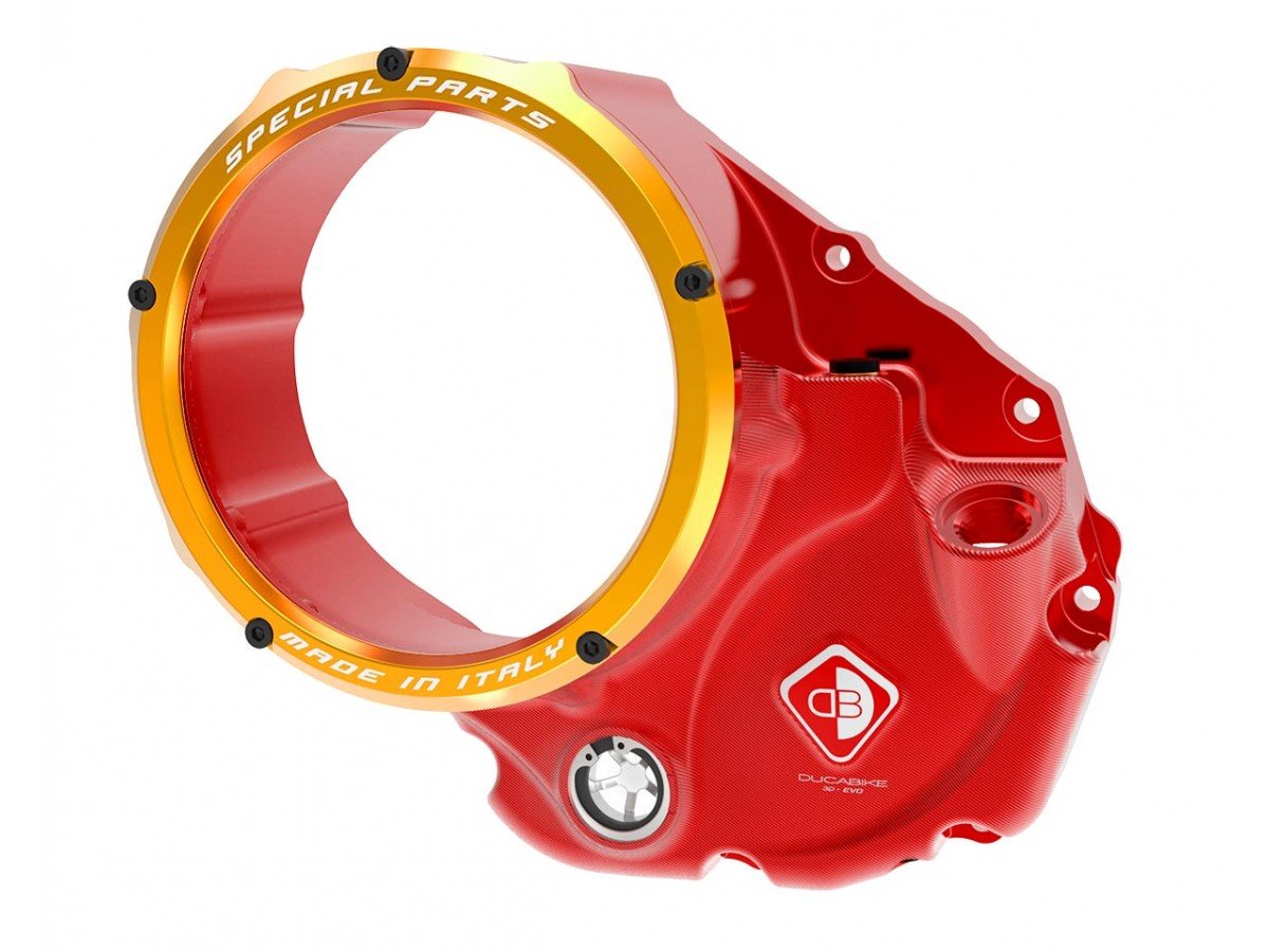CCDV05 - DUCABIKE Ducati Oil Bath Clear Clutch Cover "3D Evo" – Accessories in the Motoraider Motorcycle Aftermarket Accessories and Parts Online Shop