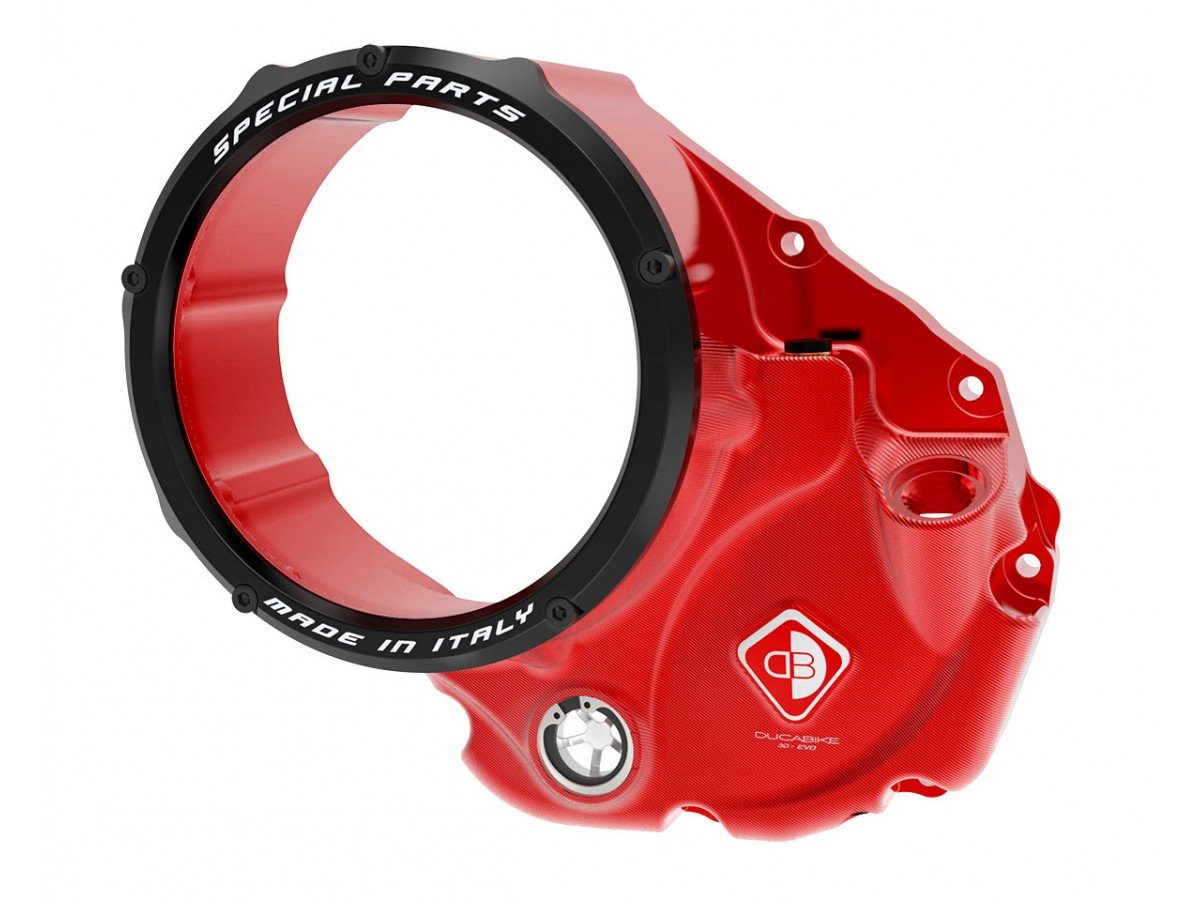 CCDV05 - DUCABIKE Ducati Oil Bath Clear Clutch Cover "3D Evo" – Accessories in the Motoraider Motorcycle Aftermarket Accessories and Parts Online Shop