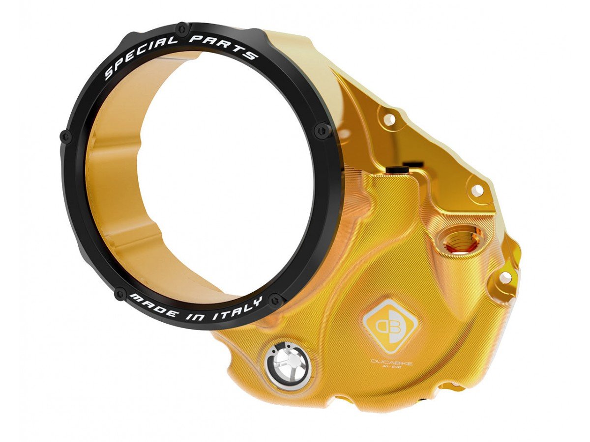 CCDV05 - DUCABIKE Ducati Oil Bath Clear Clutch Cover "3D Evo" – Accessories in the Motoraider Motorcycle Aftermarket Accessories and Parts Online Shop