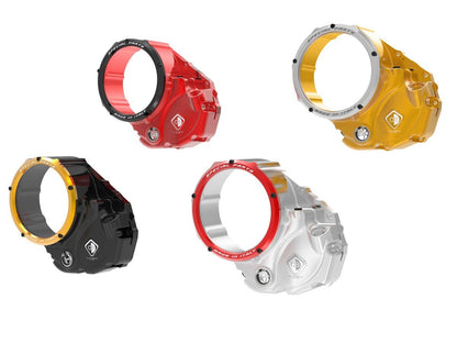 CCDV06 - DUCABIKE Ducati Oil Bath Clear Clutch Cover "3D Evo" – Accessories in the Motoraider Motorcycle Aftermarket Accessories and Parts Online Shop