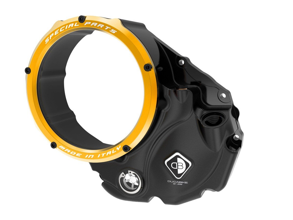 CCDV06 - DUCABIKE Ducati Oil Bath Clear Clutch Cover "3D Evo" – Accessories in the Motoraider Motorcycle Aftermarket Accessories and Parts Online Shop