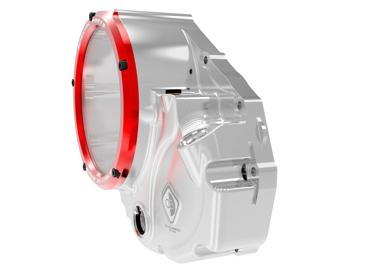 CCDV06 - DUCABIKE Ducati Oil Bath Clear Clutch Cover "3D Evo" – Accessories in the Motoraider Motorcycle Aftermarket Accessories and Parts Online Shop