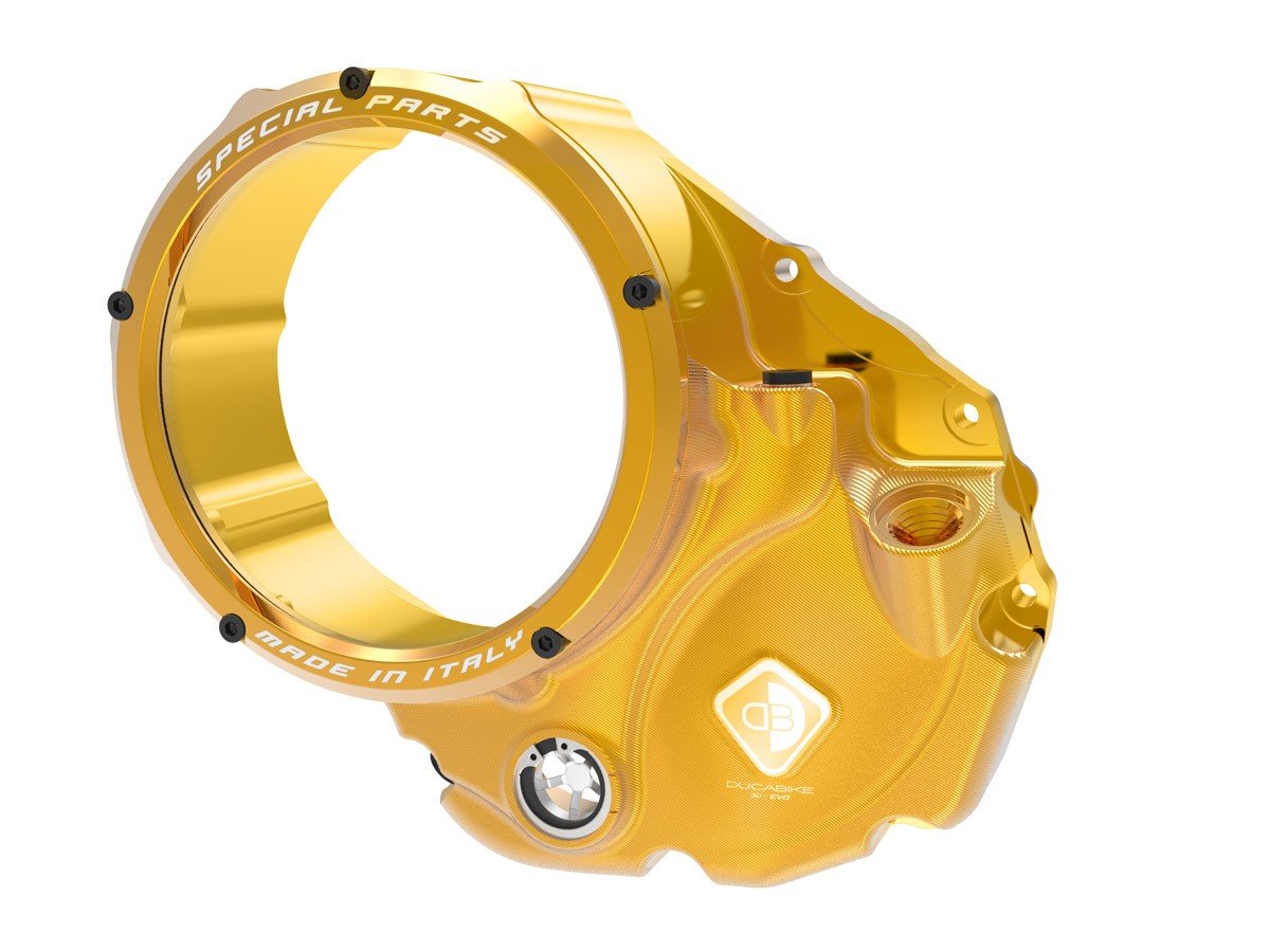 CCDV06 - DUCABIKE Ducati Oil Bath Clear Clutch Cover "3D Evo" – Accessories in the Motoraider Motorcycle Aftermarket Accessories and Parts Online Shop