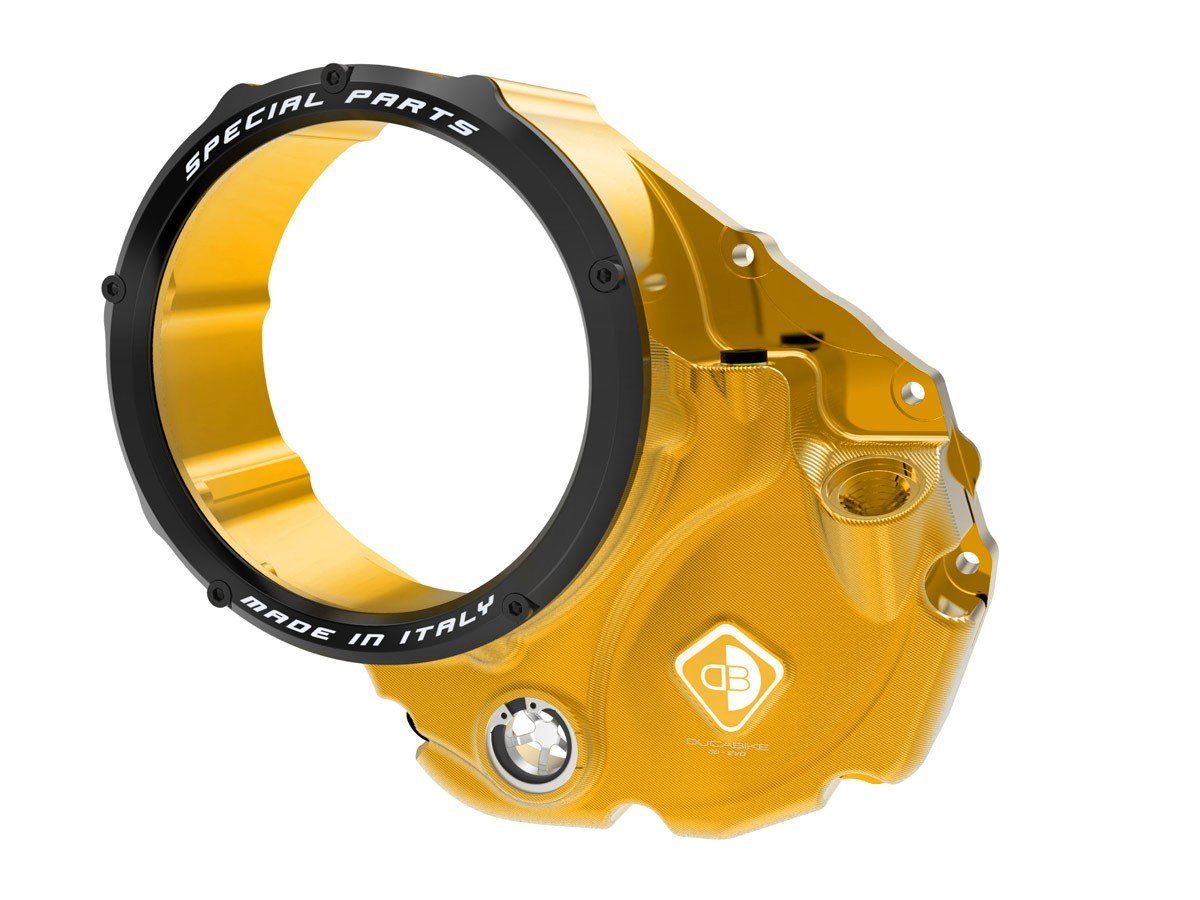 CCDV06 - DUCABIKE Ducati Oil Bath Clear Clutch Cover "3D Evo" – Accessories in the Motoraider Motorcycle Aftermarket Accessories and Parts Online Shop