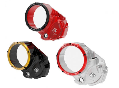 CCDV10 - DUCABIKE Ducati Oil Bath Clear Clutch Cover "3D Evo" – Accessories in the Motoraider Motorcycle Aftermarket Accessories and Parts Online Shop