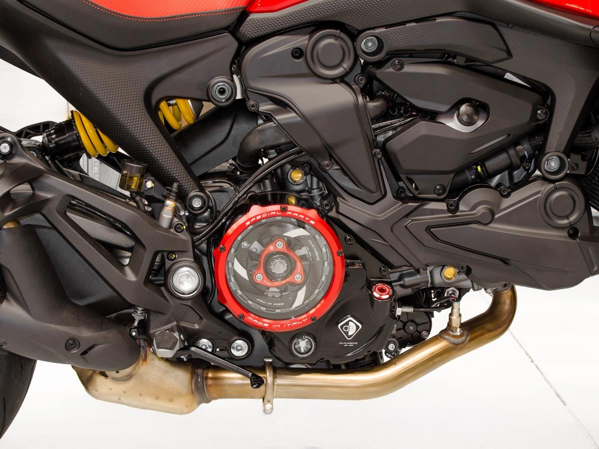 CCDV10 - DUCABIKE Ducati Oil Bath Clear Clutch Cover "3D Evo" – Accessories in the Motoraider Motorcycle Aftermarket Accessories and Parts Online Shop