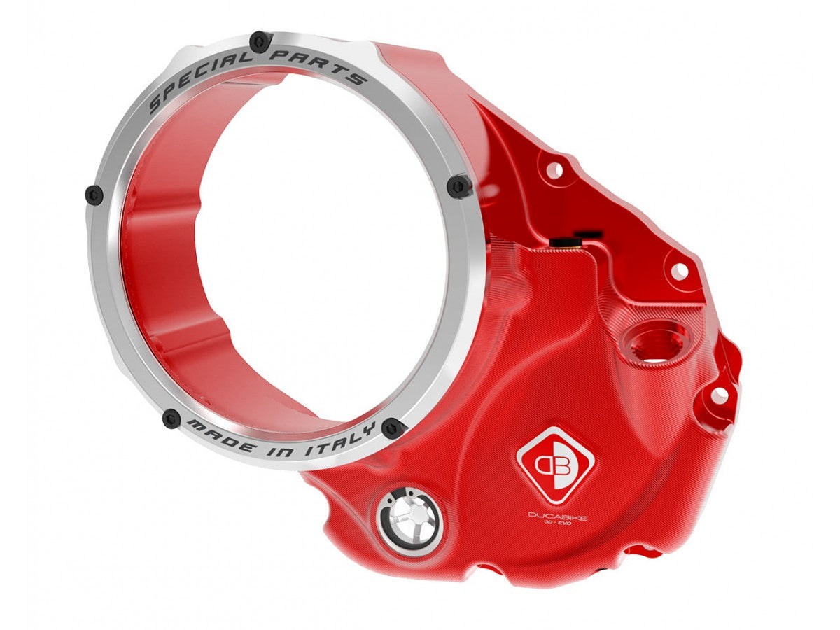 CCDV10 - DUCABIKE Ducati Oil Bath Clear Clutch Cover "3D Evo" – Accessories in the Motoraider Motorcycle Aftermarket Accessories and Parts Online Shop