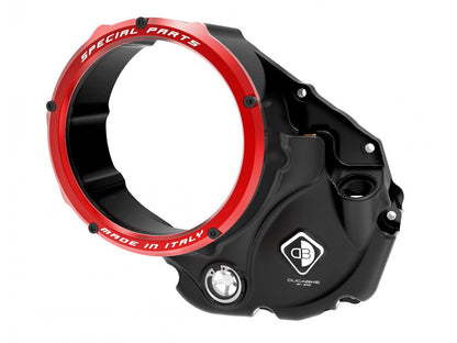 CCDV10 - DUCABIKE Ducati Oil Bath Clear Clutch Cover "3D Evo" – Accessories in the Motoraider Motorcycle Aftermarket Accessories and Parts Online Shop