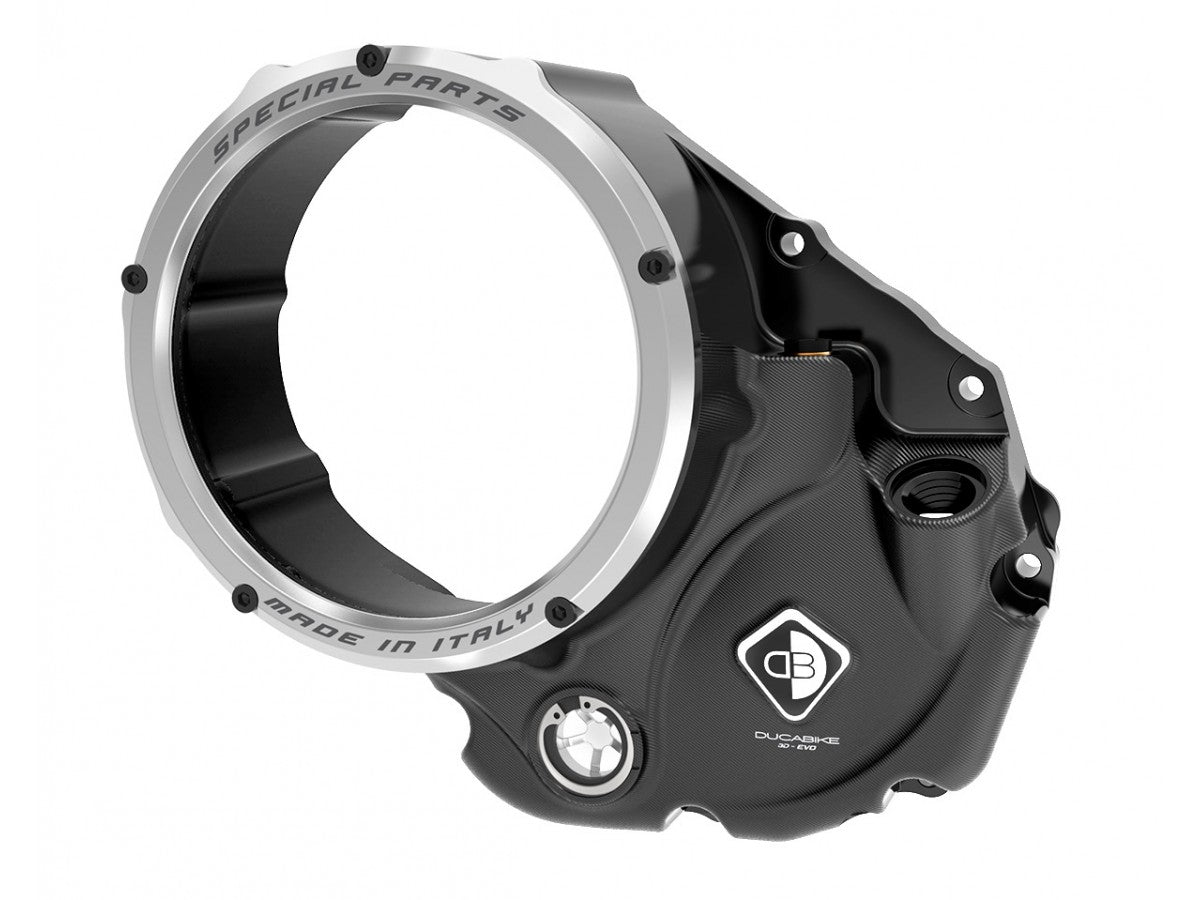 CCDV10 - DUCABIKE Ducati Oil Bath Clear Clutch Cover "3D Evo" – Accessories in the Motoraider Motorcycle Aftermarket Accessories and Parts Online Shop