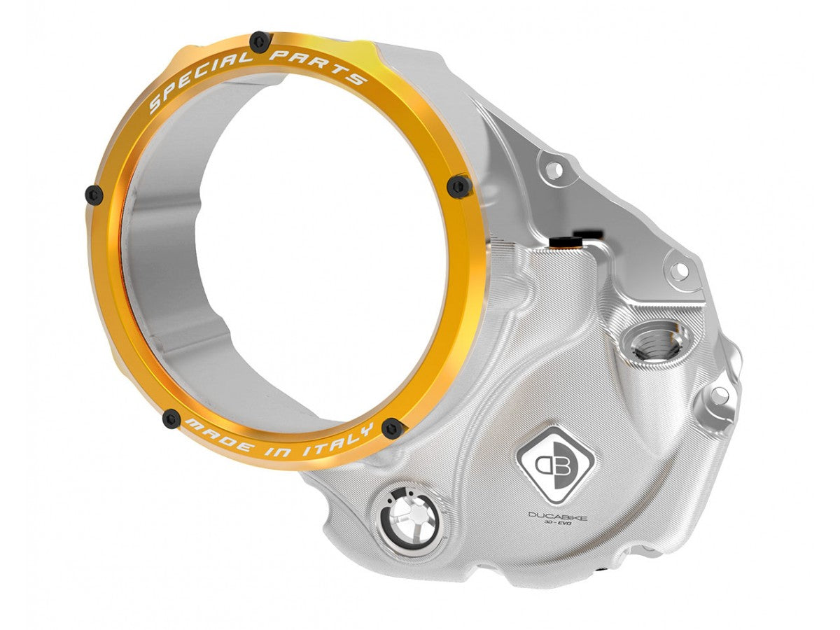 CCDV10 - DUCABIKE Ducati Oil Bath Clear Clutch Cover "3D Evo" – Accessories in the Motoraider Motorcycle Aftermarket Accessories and Parts Online Shop
