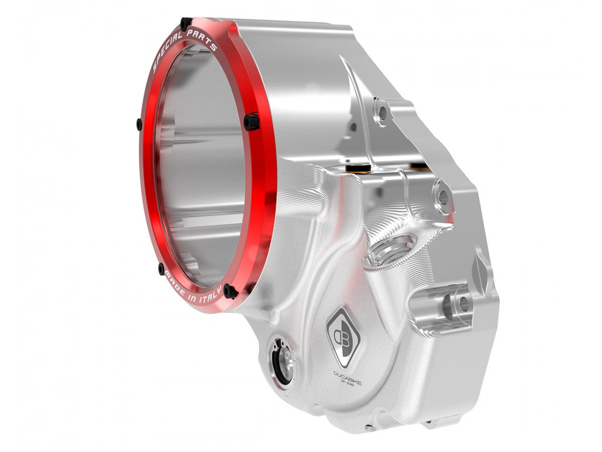 CCDV10 - DUCABIKE Ducati Oil Bath Clear Clutch Cover "3D Evo" – Accessories in the Motoraider Motorcycle Aftermarket Accessories and Parts Online Shop