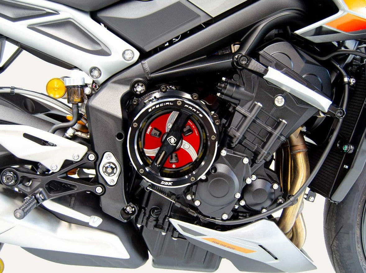 CCDV13 - DBK Triumph Street Triple 765 (2017+) Clear Clutch Cover Oil Bath 3D-EVO – Accessories in the Motoraider Motorcycle Aftermarket Accessories and Parts Online Shop