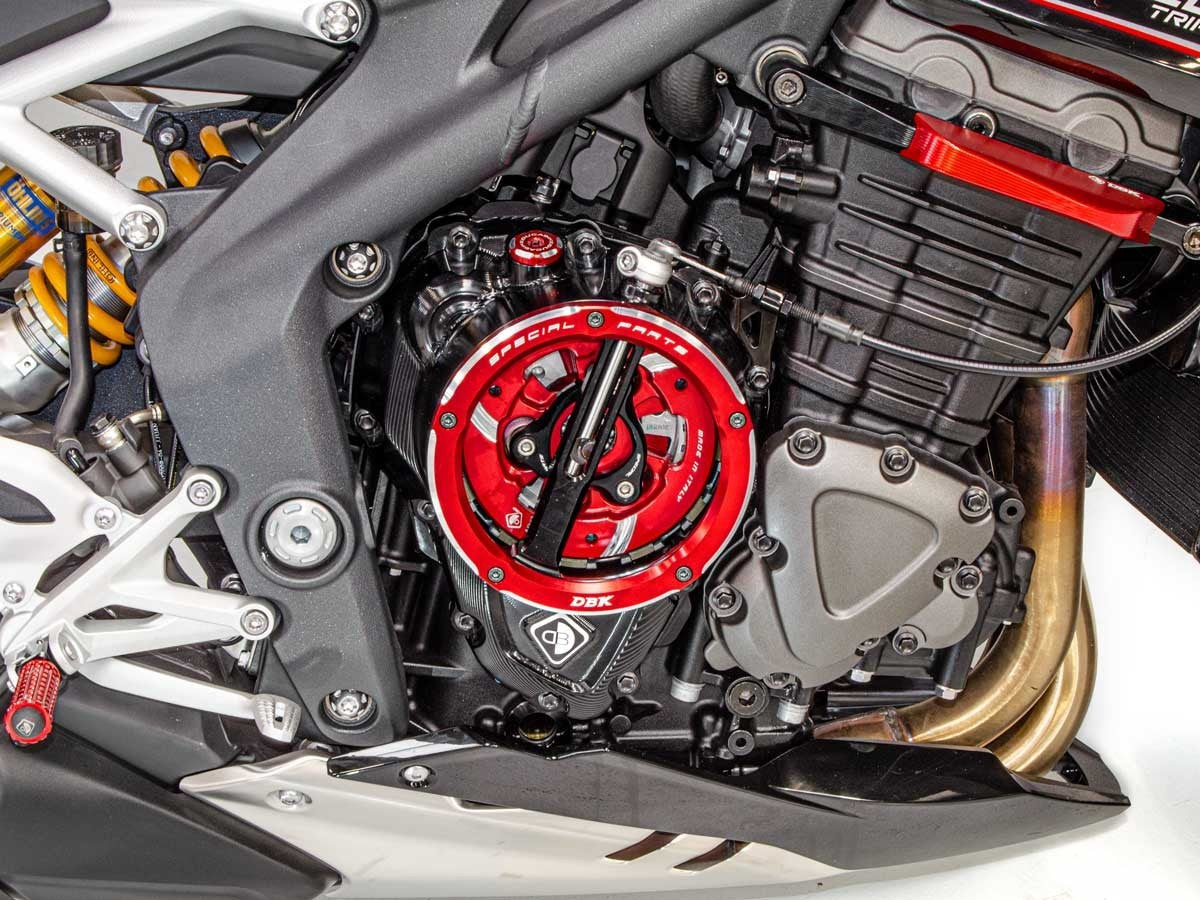 DBK DUCABIKE CCDV16 Triumph Clear Clutch Cover Oil Bath "3D EVO LED" – Accessories in the Motoraider Motorcycle Aftermarket Accessories and Parts Online Shop