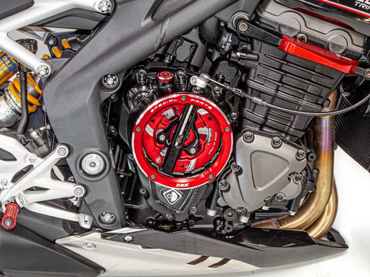 DBK DUCABIKE CCDV16 Triumph Clear Clutch Cover Oil Bath "3D EVO LED" – Accessories in the Motoraider Motorcycle Aftermarket Accessories and Parts Online Shop