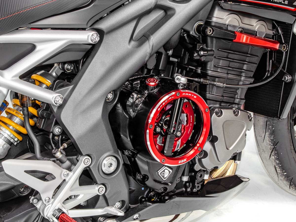 DBK DUCABIKE CCDV16 Triumph Clear Clutch Cover Oil Bath "3D EVO LED" – Accessories in the Motoraider Motorcycle Aftermarket Accessories and Parts Online Shop