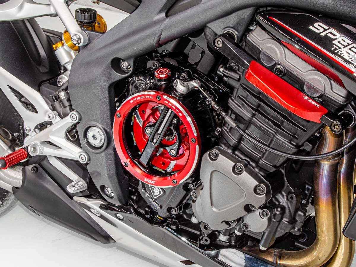 DBK DUCABIKE CCDV16 Triumph Clear Clutch Cover Oil Bath "3D EVO LED" – Accessories in the Motoraider Motorcycle Aftermarket Accessories and Parts Online Shop