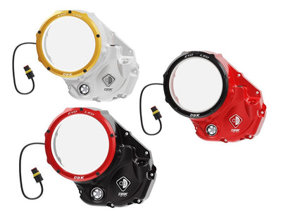DBK DUCABIKE CCDVL04 Ducati Clear Clutch Cover "Evo LED" – Accessories in the Motoraider Motorcycle Aftermarket Accessories and Parts Online Shop