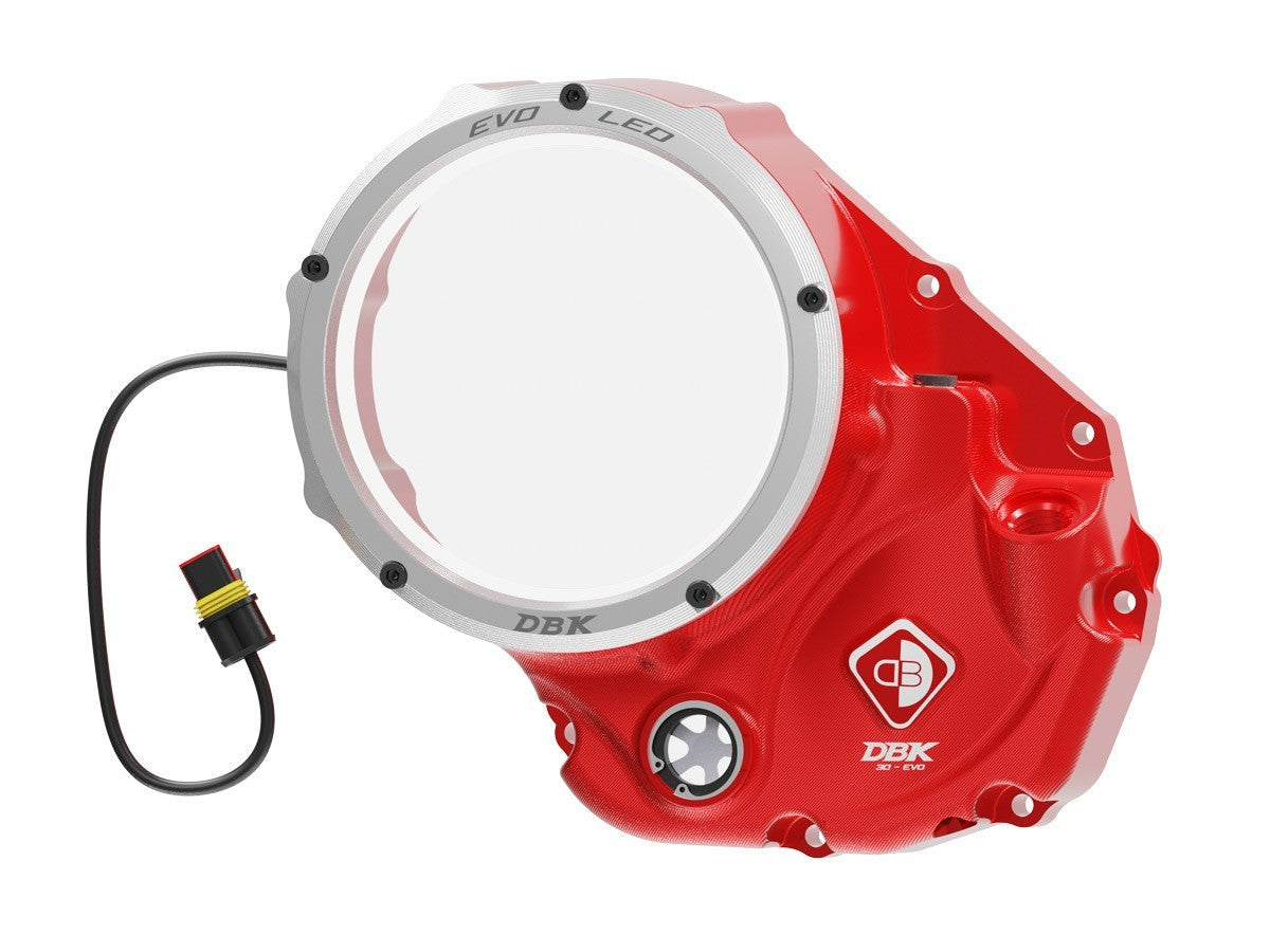 DBK DUCABIKE CCDVL04 Ducati Clear Clutch Cover "Evo LED" – Accessories in the Motoraider Motorcycle Aftermarket Accessories and Parts Online Shop