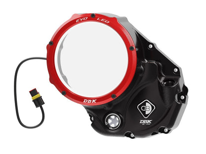DBK DUCABIKE CCDVL04 Ducati Clear Clutch Cover "Evo LED" – Accessories in the Motoraider Motorcycle Aftermarket Accessories and Parts Online Shop