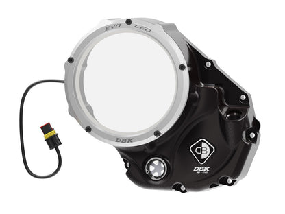 DBK DUCABIKE CCDVL04 Ducati Clear Clutch Cover "Evo LED" – Accessories in the Motoraider Motorcycle Aftermarket Accessories and Parts Online Shop