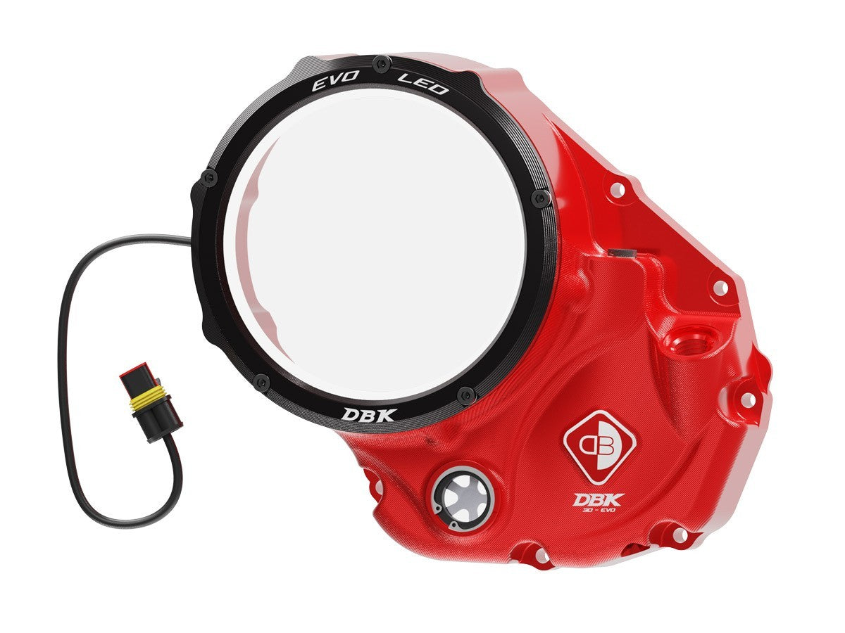 DBK DUCABIKE CCDVL04 Ducati Clear Clutch Cover "Evo LED" – Accessories in the Motoraider Motorcycle Aftermarket Accessories and Parts Online Shop