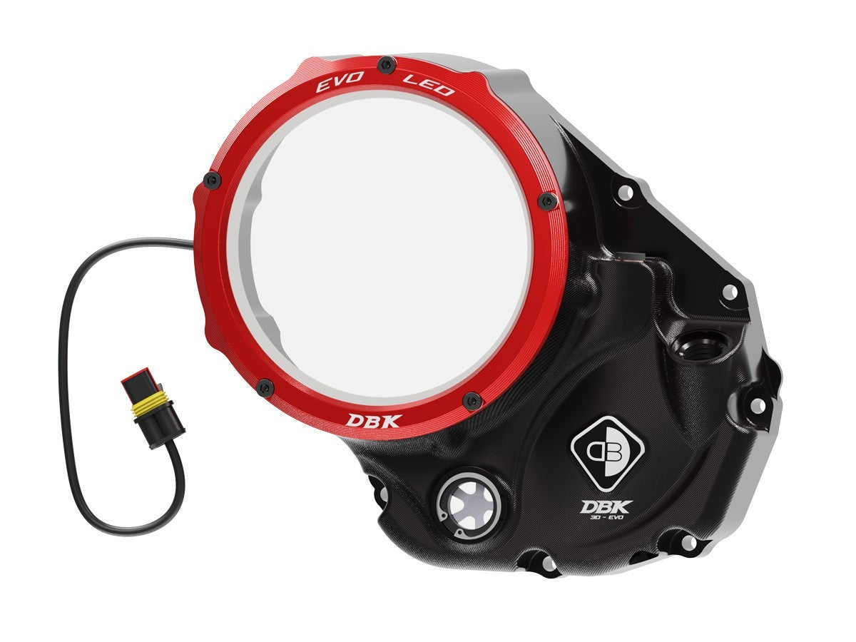 DBK DUCABIKE CCDVL05 Ducati Clear Clutch Cover "Evo LED" – Accessories in the Motoraider Motorcycle Aftermarket Accessories and Parts Online Shop