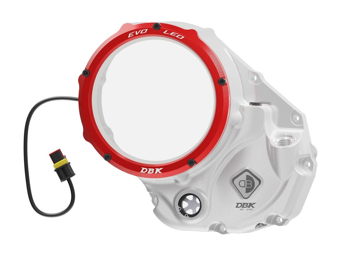 DBK DUCABIKE CCDVL05 Ducati Clear Clutch Cover "Evo LED" – Accessories in the Motoraider Motorcycle Aftermarket Accessories and Parts Online Shop