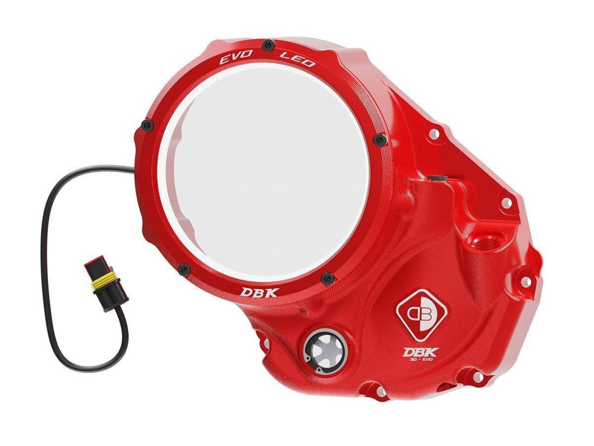 DBK DUCABIKE CCDVL06 Ducati Clear Clutch Cover "Evo LED" – Accessories in the Motoraider Motorcycle Aftermarket Accessories and Parts Online Shop