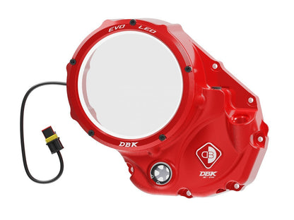 DBK DUCABIKE CCDVL10 Ducati Clear Clutch Cover "Evo LED" – Accessories in the Motoraider Motorcycle Aftermarket Accessories and Parts Online Shop