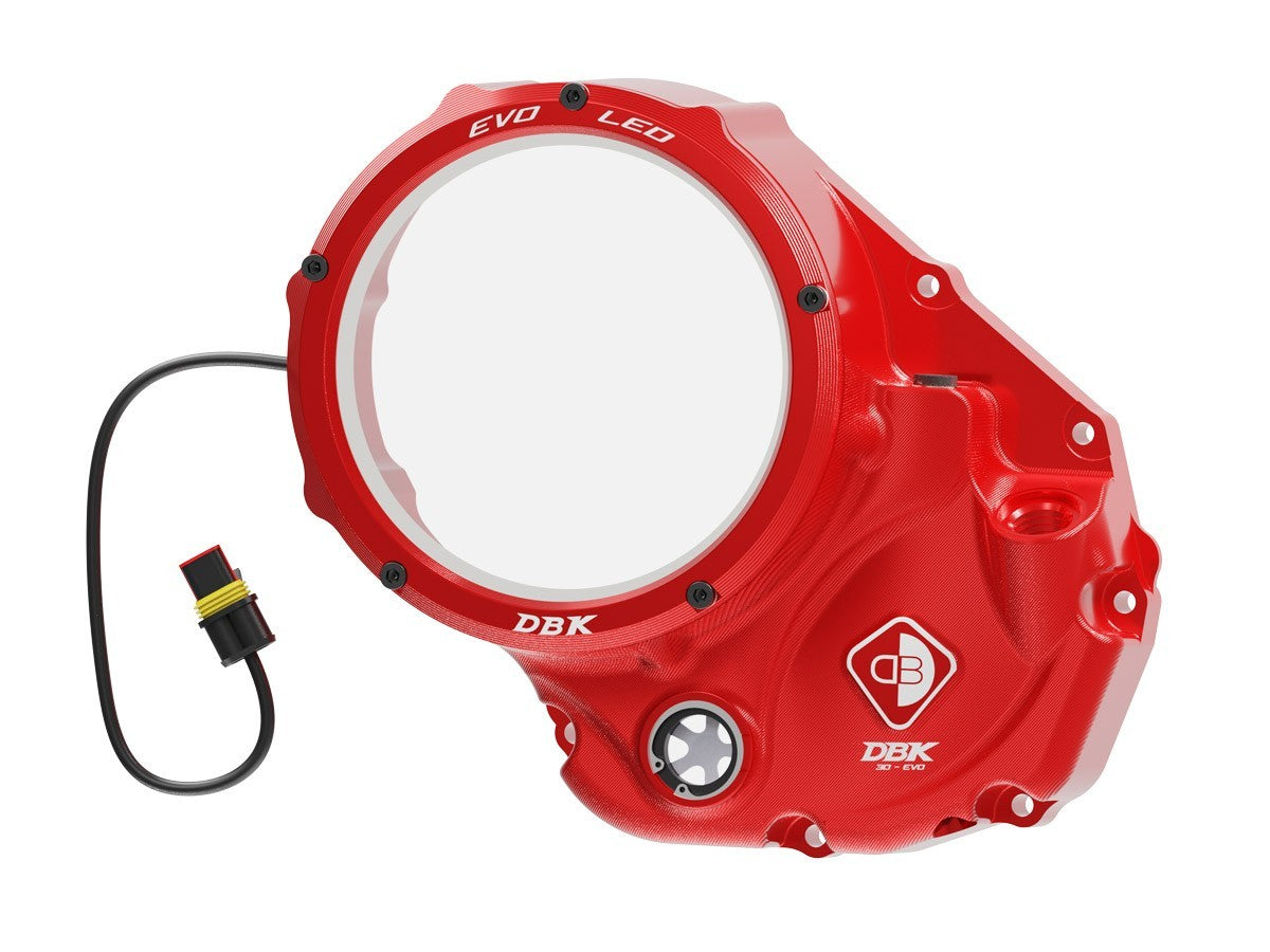 DBK DUCABIKE CCDVL10 Ducati Clear Clutch Cover "Evo LED" – Accessories in the Motoraider Motorcycle Aftermarket Accessories and Parts Online Shop