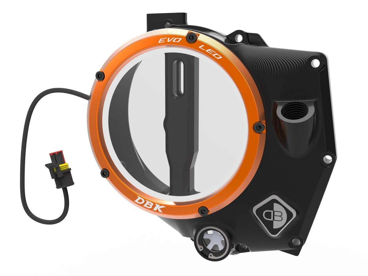 DBK DUCABIKE CCDVL14 KTM 990 Duke (2024+) Clear Clutch Cover "EVO LED" – Accessories in the Motoraider Motorcycle Aftermarket Accessories and Parts Online Shop