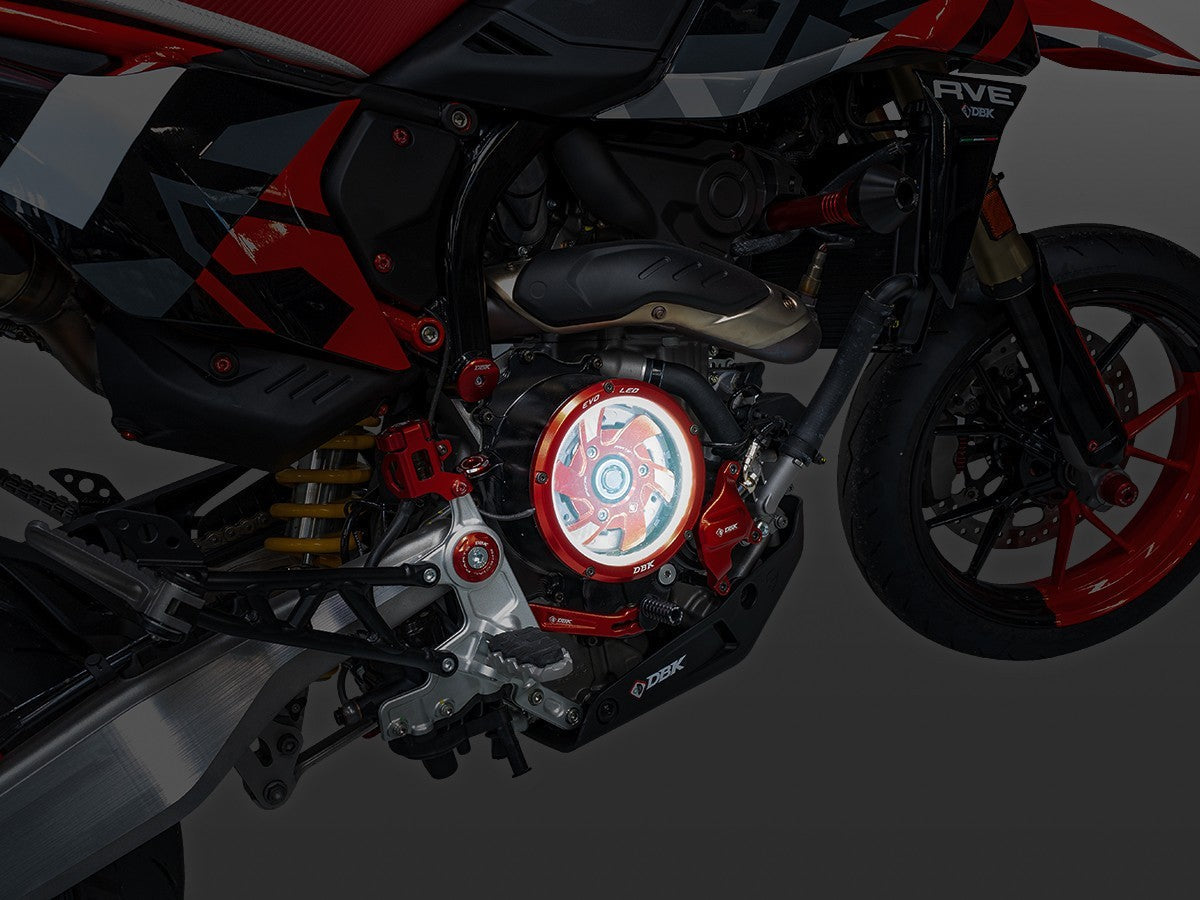 DBK DUCABIKE CCDVL15 Ducati Hypermotard 698 Mono (2024+ ) Clear Clutch Cover "3D Evo LED" – Accessories in the Motoraider Motorcycle Aftermarket Accessories and Parts Online Shop