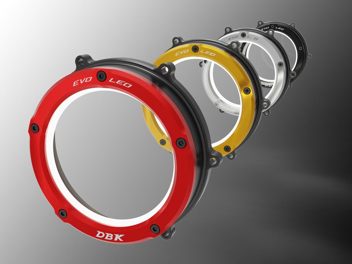 DBK / DUCABIKE CCV4L01 Ducati Evo LED Clear Cutch Cover – Accessories in the Motoraider Motorcycle Aftermarket Accessories and Parts Online Shop