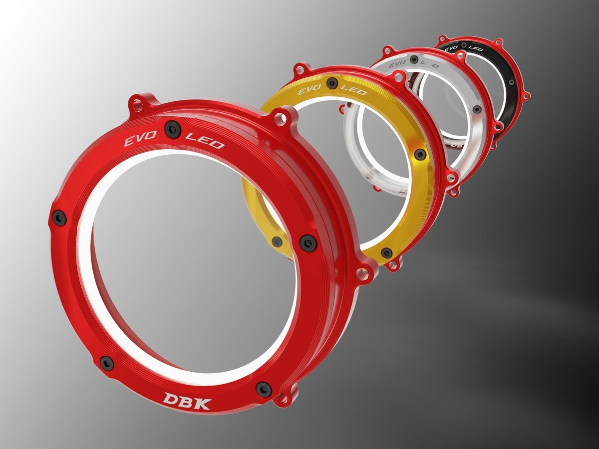 DBK / DUCABIKE CCV4L01 Ducati Evo LED Clear Cutch Cover – Accessories in the Motoraider Motorcycle Aftermarket Accessories and Parts Online Shop