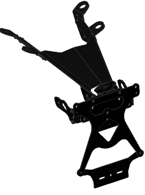 PRT06 - DUCABIKE Ducati Monster 821 (14/17) Adjustable License Plate Holder – Accessories in the Motoraider Motorcycle Aftermarket Accessories and Parts Online Shop