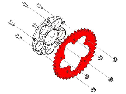 CNC RACING Ducati 5 Holes Gear Ring (for CNC RACING rear sprocket kit) – Accessories in the Motoraider Motorcycle Aftermarket Accessories and Parts Online Shop