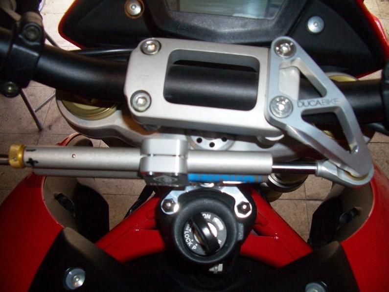 Ducati Hypermotard 1100 OHLINS Steering Damper + DBK / DUCABIKE Mounting Kit – Accessories in the Motoraider Motorcycle Aftermarket Accessories and Parts Online Shop