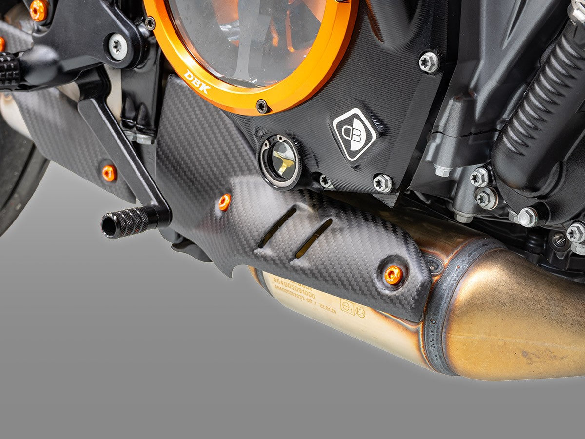 CRB136 - DBK KTM 990 DUKE / R (2024+) Carbon Exhaust Cover – Accessories in the Motoraider Motorcycle Aftermarket Accessories and Parts Online Shop