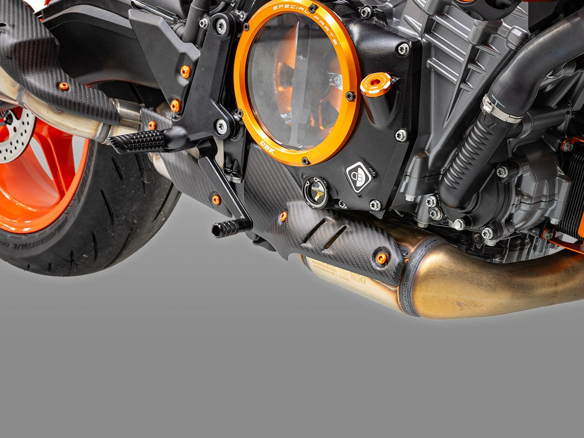 CRB136 - DBK KTM 990 DUKE / R (2024+) Carbon Exhaust Cover – Accessories in the Motoraider Motorcycle Aftermarket Accessories and Parts Online Shop