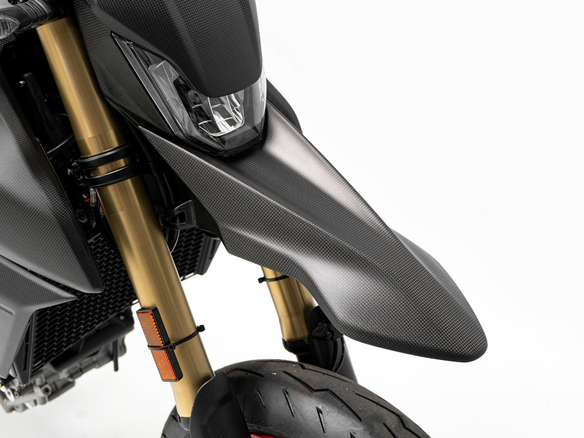 CRB149 - DUCABIKE Ducati Hypermotard 698 Mono (2024+) Carbon Front Fender – Accessories in the Motoraider Motorcycle Aftermarket Accessories and Parts Online Shop