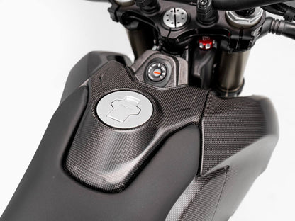 CRB152O - DUCABIKE Ducati Hypermotard 698 Mono / RVE (2024+) Carbon Fuel Tank Cover – Accessories in the Motoraider Motorcycle Aftermarket Accessories and Parts Online Shop